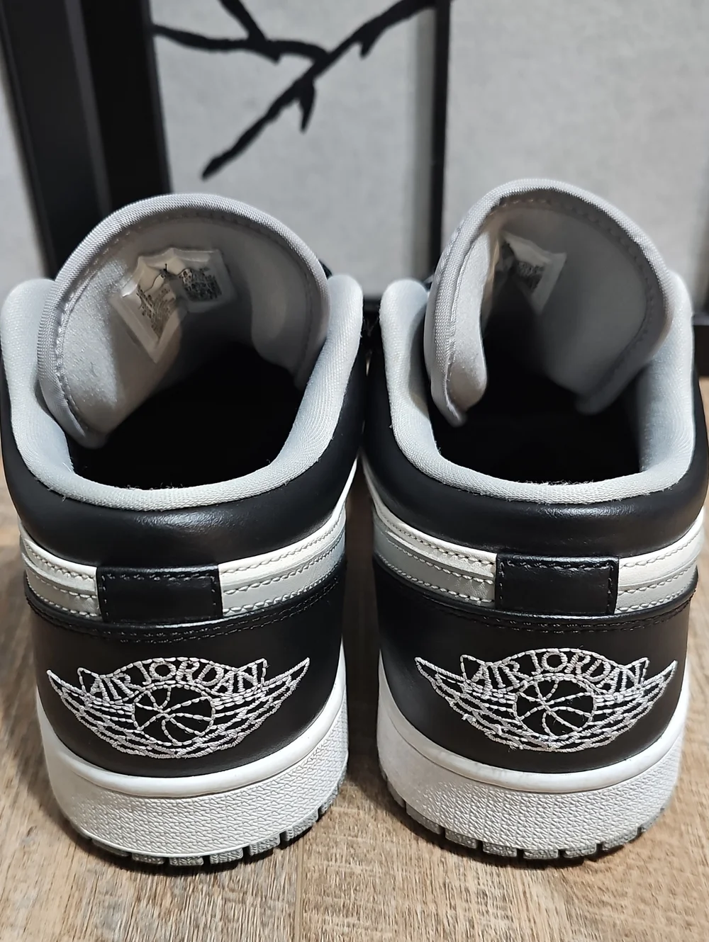 Jordan Low Top Sneakers Black and Gray Size 10